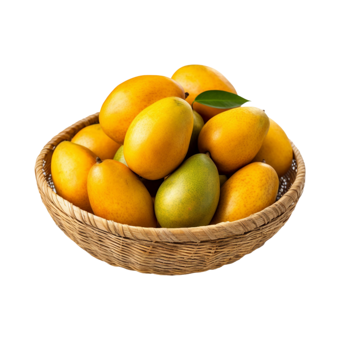 Basket of fresh mangos