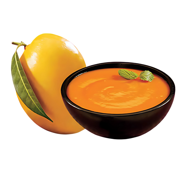 Bowl of mango puree